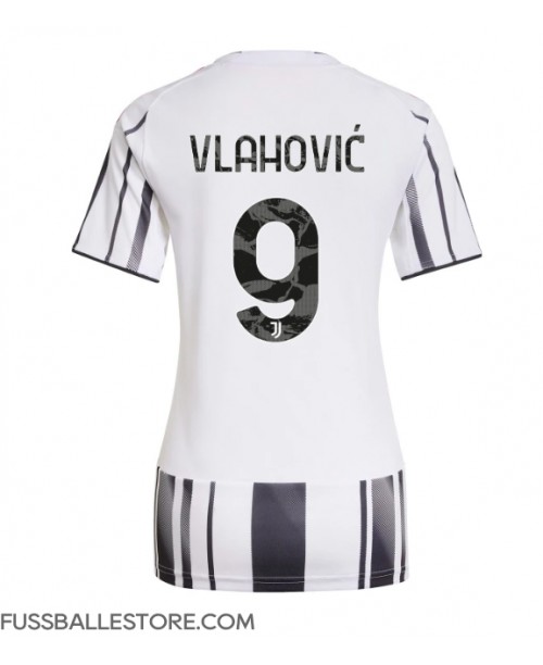 Günstige Juventus Dusan Vlahovic #9 Heimtrikot Damen 2025-26 Kurzarm Günstige Juventus Dusan Vlahovic #9 Heimtrikot Damen 2025-26 Kurzarm